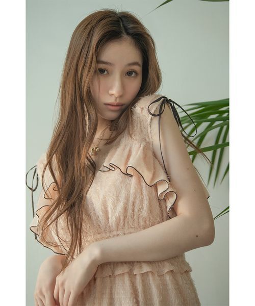 LILY BROWN（リリーブラウン） ワンピース フリンジジャガード