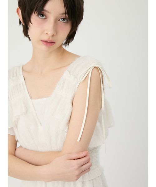 LILY BROWN（リリーブラウン） ワンピース フリンジジャガード