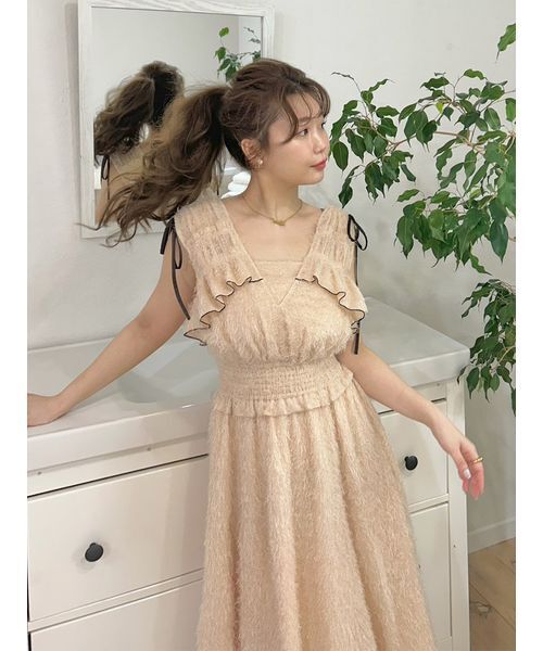 LILY BROWN（リリーブラウン） ワンピース フリンジジャガード
