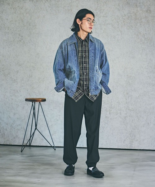 「BAYFLOW」 デニムジャケット MEDIUM ダークブルー メンズ_画像9