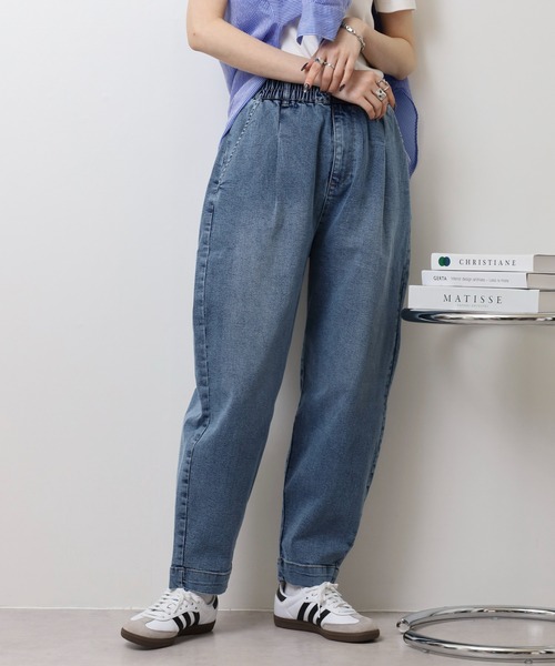「FUNALIVE」 デニムパンツ M ブルー レディース_画像2