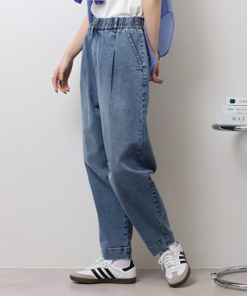 「FUNALIVE」 デニムパンツ M ブルー レディース_画像5