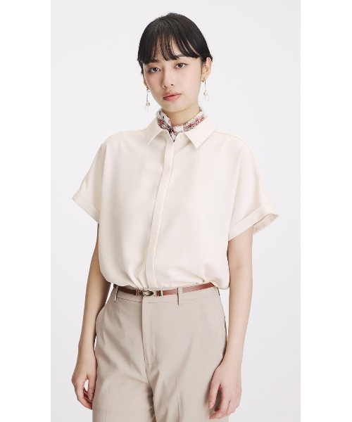 AOYAMA uvカット ブラウス シャツ 冷感シャツカラーブラウス「涼