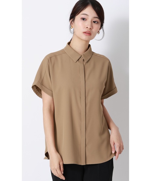 AOYAMA uvカット ブラウス シャツ 冷感シャツカラーブラウス「涼