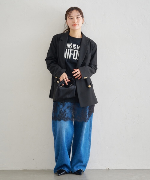 「U by SPICK&SPAN」 半袖Tシャツ FREE ブラック レディース_画像2