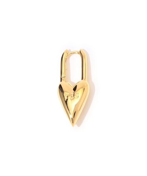 ピアス avgvst Yes-No Heart Lock ゴールド 片耳ピアス レディースの画像