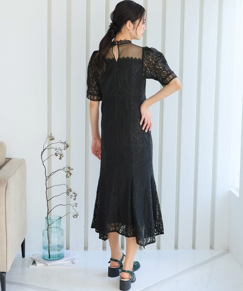 「PourVous」 半袖ワンピース M ブラウン レディース_画像4