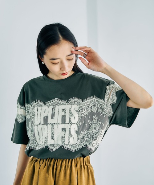 LEPSIM（レプシィム） tシャツ 半袖 ロゴレースT 816575 レディース