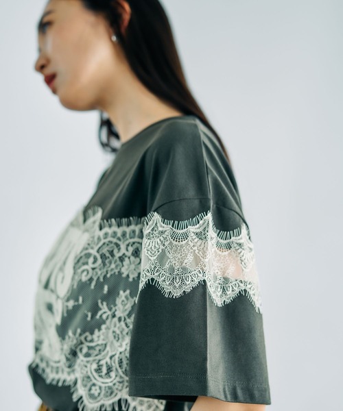 LEPSIM（レプシィム） tシャツ 半袖 ロゴレースT 816575 レディース