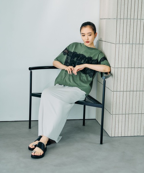 LEPSIM（レプシィム） tシャツ 半袖 ロゴレースT 816575 レディース