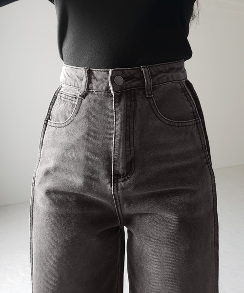「me+em select」 デニムパンツ SMALL ダークブルー レディース_画像7