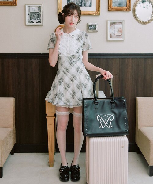 OLIVE des OLIVE Aimerianejoieレース切替ワンピース Aimerianejoie ワンピース 半袖 Aimerianejoieレース切替ワンピース