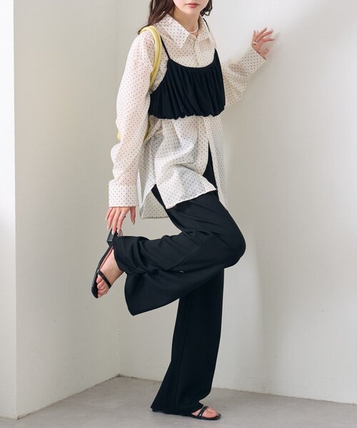 「mystic」 イージーパンツ 1 グレー レディース_画像9