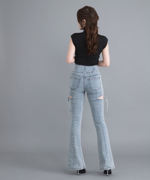 「DearMyLoveRose」 デニムパンツ MEDIUM グレー レディース_画像9