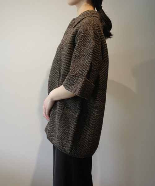CLANE（クラネ） ニット セーター CLANE OVER HALF SLEEVE POLO KNIT