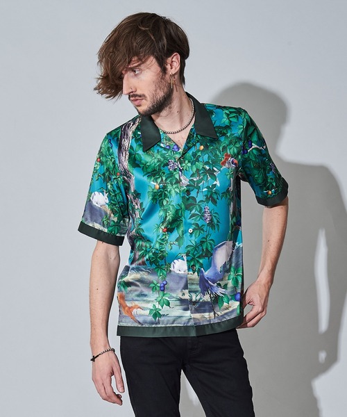 NO ID. ポロシャツ スカーフ切替オープンカラーSH メンズ : ZOZOTOWN