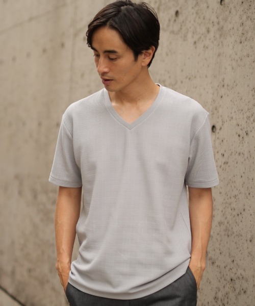tシャツ Tシャツ シャドーチェックジャガードTシャツ|ZOZOTOWN |02