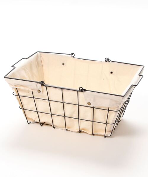 notch.（ファッション） 収納 ワイヤーファブリックバスケット L