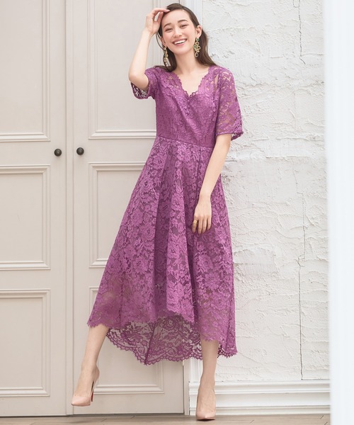 DRESS+（ドレスプラス） ワンピース ドレス ワンピース レース 披露宴