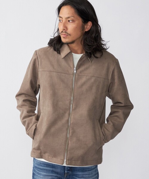 SHIPS シップス フェイクスエード　ショートブルゾン SHIPS any ブルゾン アウター any: フェイクスエード
