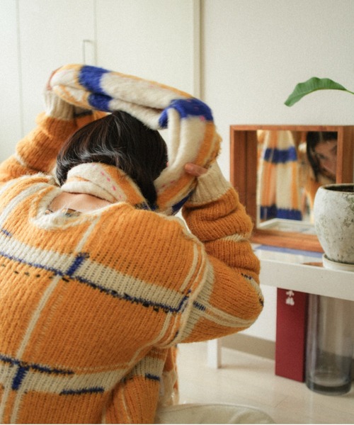 PAMM（パム） マフラー ストール 透明な空気のチェックマフラー