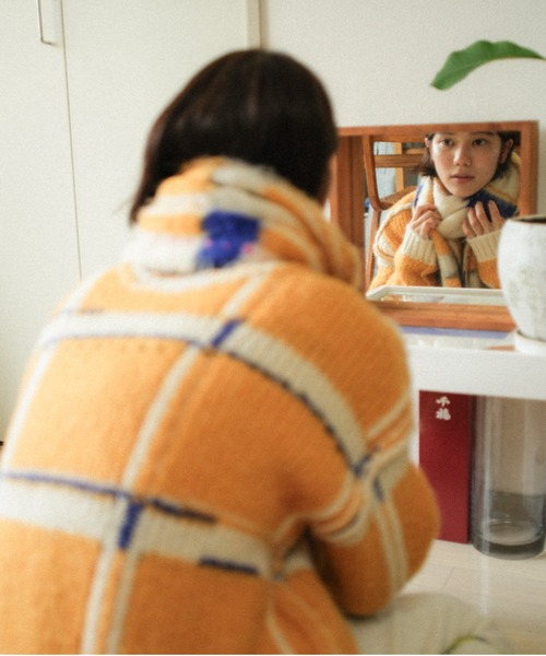 PAMM（パム） マフラー ストール 透明な空気のチェックマフラー