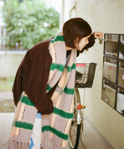 PAMM（パム） マフラー ストール 透明な空気のチェックマフラー