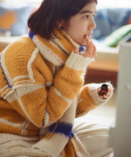 PAMM（パム） マフラー ストール 透明な空気のチェックマフラー