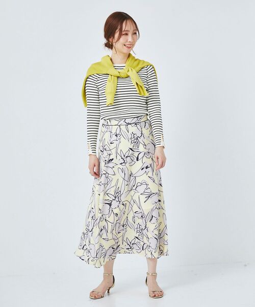 le.coeur blanc（ルクールブラン） スカート IPEKER プリントフレア