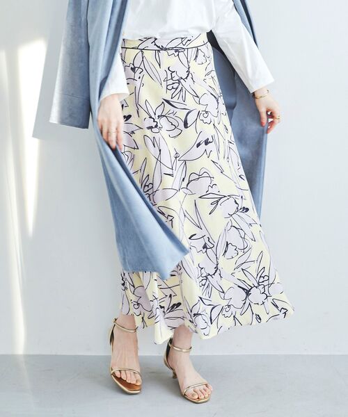 le.coeur blanc（ルクールブラン） スカート IPEKER プリントフレア