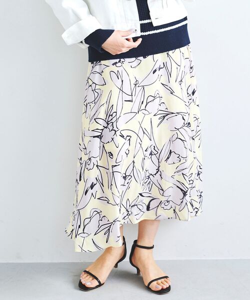 le.coeur blanc（ルクールブラン） スカート IPEKER プリントフレア