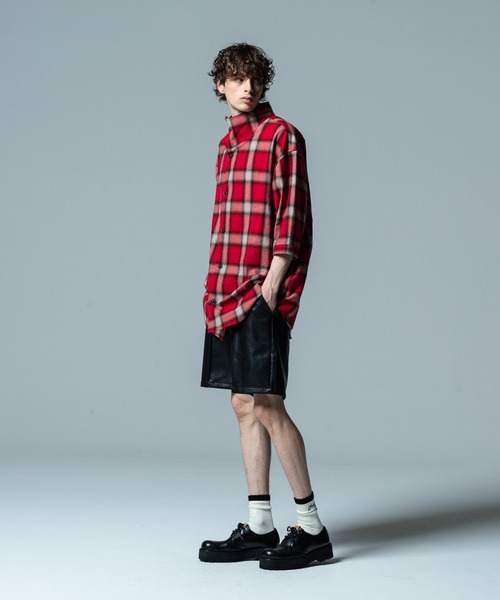glamb（グラム） シャツ Stand Collar Check SH / スタンドカラー