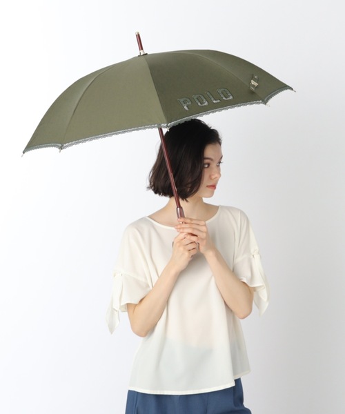 【未使用】ラルフローレン 折り畳み傘 日傘 兼用 トーションレース ベージュ ② ポロ ラルフローレン（傘）POLO RALPH LAUREN(umbrella) 日傘（3