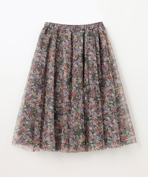 any FAM スカート 花柄 チュール フレア キッズ 子供服 女の子