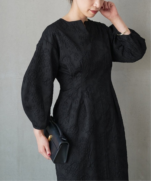 VERMEIL par iena ワンピース 「追加」ジャガードウエストシェイプ 
