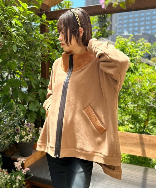 AVIE（アビィ） ブルゾン アウター 裏起毛テントラインリブブルゾン