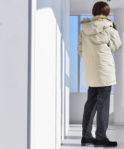 モッズコート コート タスラン 中綿フードファージャケット レディース