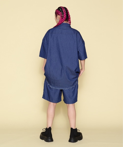 ブラウス シャツ 「WEB＆限定」WHITELAND/ホワイトランド/OWL/DENIM SSH レディース メンズ WHITELAND ブラウス シャツ 「WEB＆DEPOT限定」WHITELAND