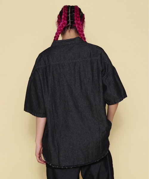 ブラウス シャツ 「WEB＆限定」WHITELAND/ホワイトランド/OWL/DENIM SSH レディース メンズ WHITELAND ブラウス シャツ 「WEB＆DEPOT限定」WHITELAND