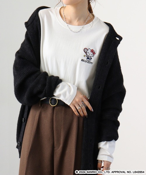 sanrio（サンリオ） tシャツ Sanrio characters 長袖Tシャツ ハロー