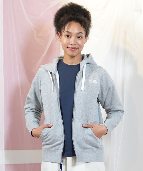 美品　THE NORTH FACE レディース　ジップパーカー　M THE NORTH FACE 「THE FACE」 ジップアップパーカー M ブルー