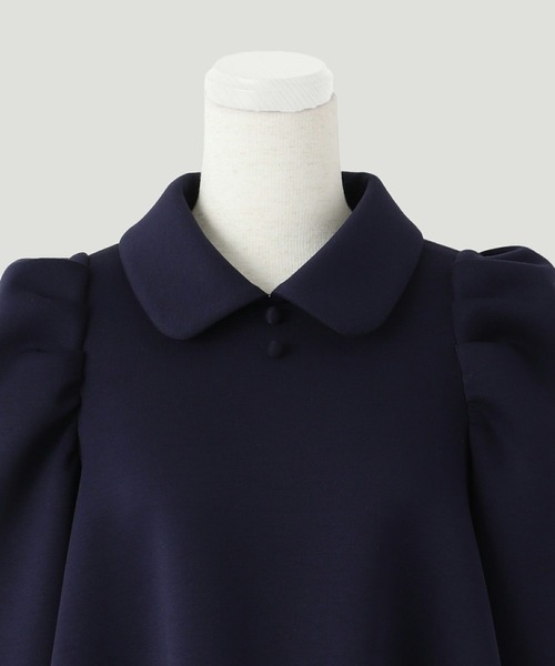 HUIT bouquet tシャツ 襟付き ボンディング フレア トップス