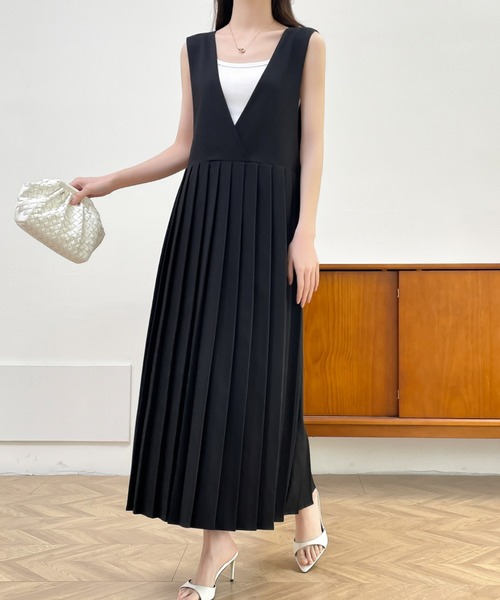 ABITOKYO（アビトーキョー） ジャンパースカート プリーツ切替