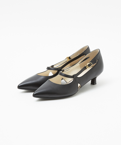オゥ バニスター（Au BANNISTER）/ポインテッドラウンドストラップパンプス Au BANNISTER（オゥ バニスター） パンプス ポインテッドラウンド