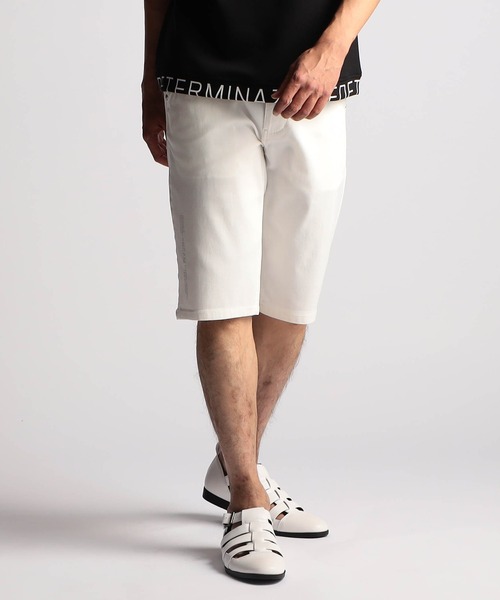 NICOLE CLUB FOR MEN パンツ ガムストレッチ デザインハーフ