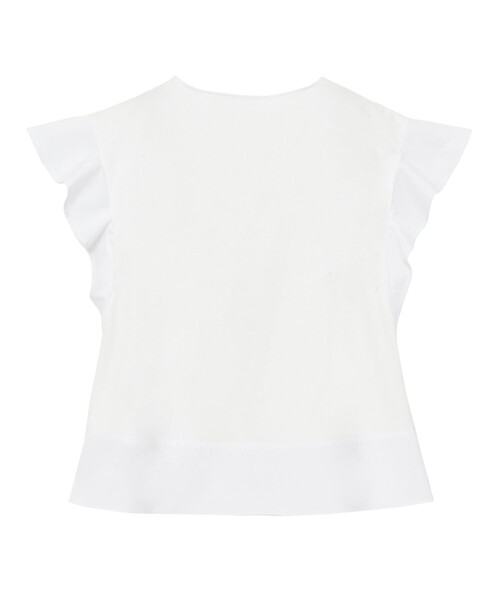 ANAYI（アナイ） tシャツ コットンスムースフリルスリーブ プル