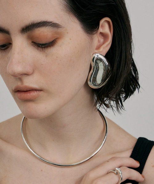 アレルギー対応 ピアス 「金属アレルギー対応」Heart Leaf Pierce