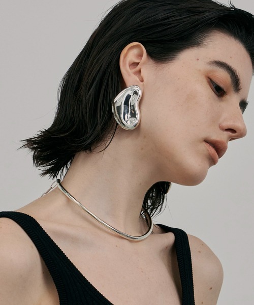 アレルギー対応 ピアス 「金属アレルギー対応」Heart Leaf Pierce