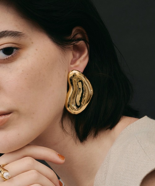 アレルギー対応 ピアス 「金属アレルギー対応」Heart Leaf Pierce