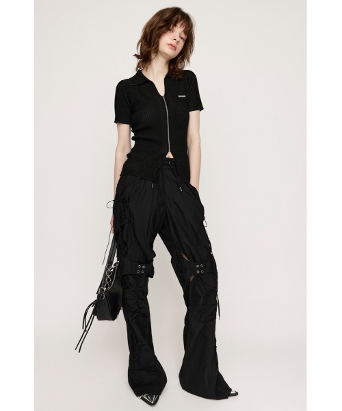 SLY スラックス パンツ LACE UP ATHLEISURE FLARE PT レースアップ  